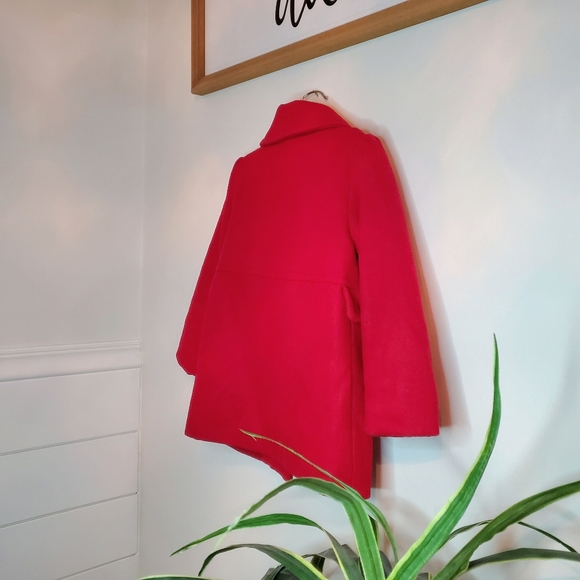 NWOT Old Navy Toddler Button-Up Peacoat In Red 4T - Picture 5 of 13